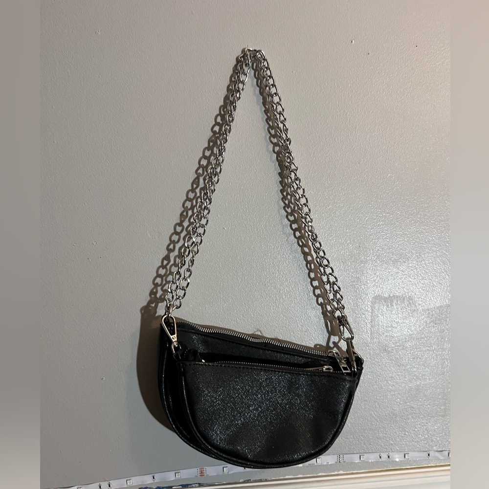 Black chain purse